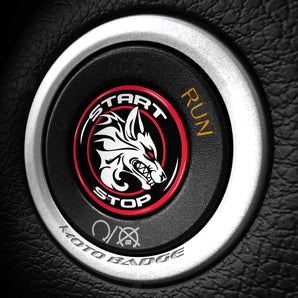 HELLHOUND - Fits Dodge Challenger & Charger - Start Button Cover for Hellcat, SXT, Scat Pack, Redeye, Demon & More