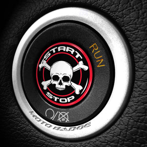 SKULL & BONES - Fits Dodge Challenger & Charger - Start Button Cover for Hellcat, SXT, Scat Pack, Redeye, Demon & More