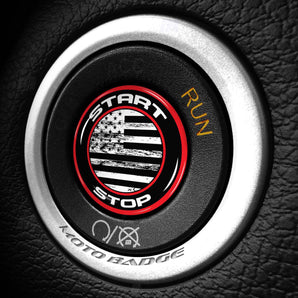 US Flag - Fits Dodge Challenger & Charger - Start Button Cover for Hellcat, SXT, Scat Pack, Redeye, Demon & More