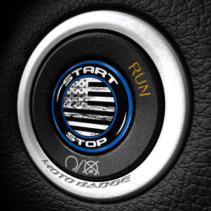 American Flag - Fits Dodge Challenger & Charger - Start Button Cover for Hellcat, SXT, Scat Pack, Redeye, Demon & More