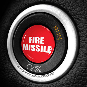 Fire Missile - Fits Dodge Challenger & Charger - Start Button Cover for Hellcat, SXT, Scat Pack, Redeye, Demon & More