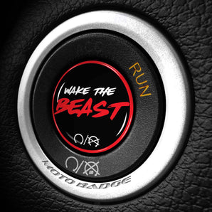 Wake The Beast - Fits Dodge Challenger & Charger - Start Button Cover for Hellcat, SXT, Scat Pack, Redeye, Demon & More