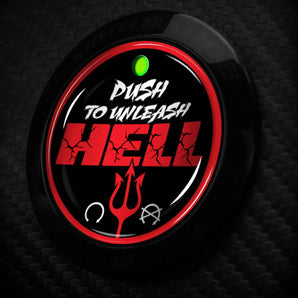 Push to Unleash Hell - Fits Ford F Series Trucks - Push Start Button Cover for F150 F250 Super Duty and More