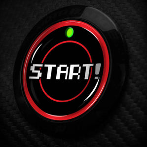 START - Fits Ford F Series Trucks - Push Start Button Cover for F150 F250 Super Duty and More 8 Bit Game Style