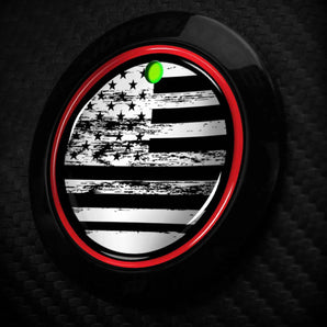 US Flag - Fits Ford F Series Trucks - Push Start Button Cover for F150 F250 Super Duty and More USA Red