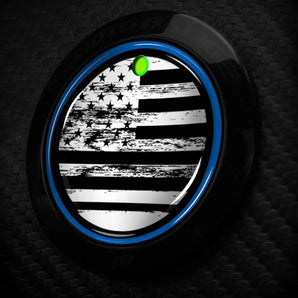 US Flag - Fits Ford F Series Trucks - Push Start Button Cover for F150 F250 Super Duty and More USA Blue