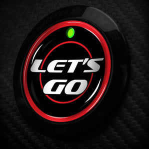 Let's Go! - Fits Ford F Series Trucks - Push Start Button Cover for F150 F250 Super Duty and More