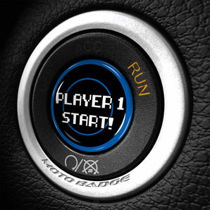 Player One START - RAM Truck Start Button Overlay - 8 Bit Gamer Style Laramie Longhorn TRX Rebel Bighorn Limited
